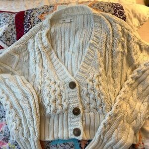Size small Aeropostale button cardigan, cream, color shorter length